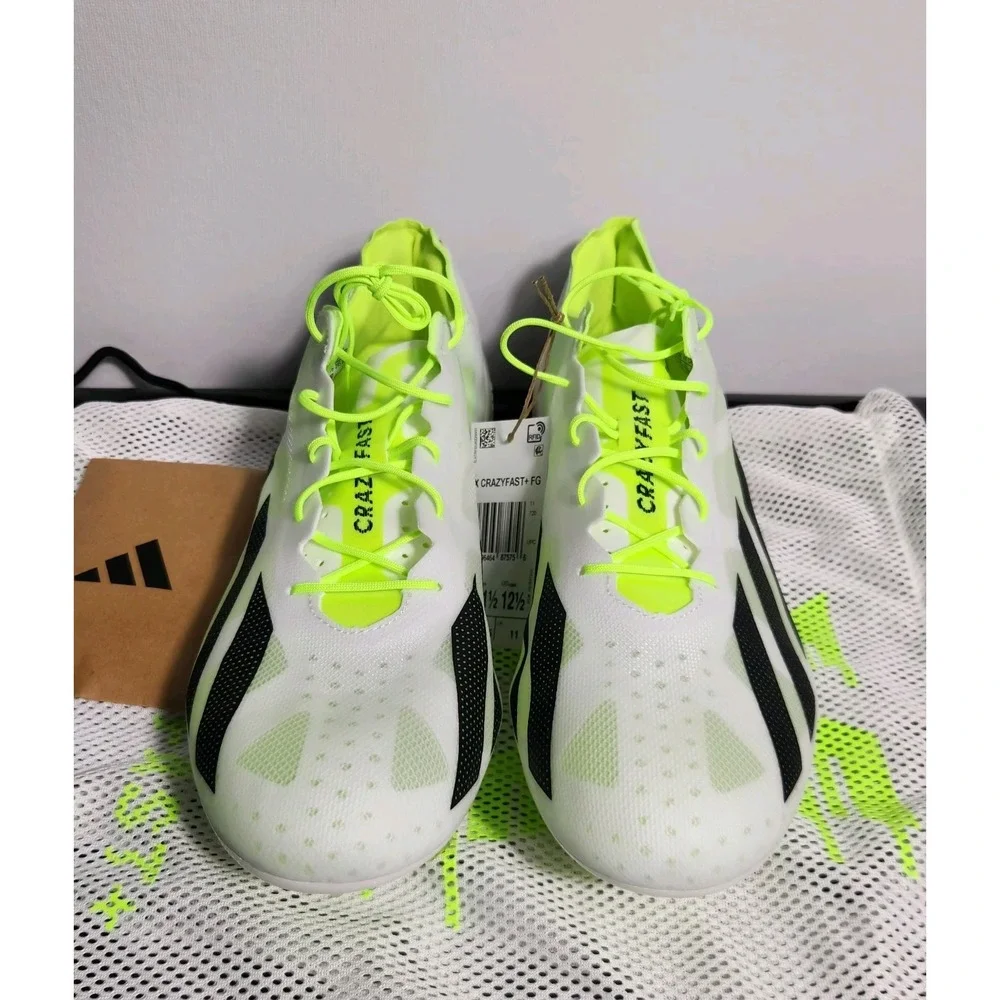 Adidas X CRAZYFAST+ FG Cloud White GY7377 Soccer Cleats Mens Size 12.5